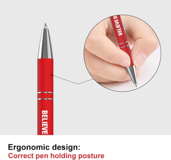 Funny Pens, 12 Pcs Pens Fine Point Smooth Writing Pens, Inspirational Ballpoint Pens with Screens Touch Stylus Tips, Red Ink 1.0 Mm Pens Gift Office Desk Accessories, Motivational Stylus Pens - Image 6