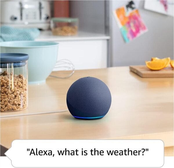 Amazon Echo Dot (newest model), Vibrant sounding Alexa speaker, Great for bedrooms, dining rooms and offices, Glacier White - Image 4