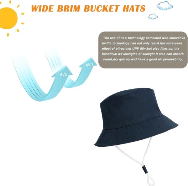 Baby Boy Sun Hat Toddler Summer Protection Beach Hat Toddler Girl Summer Bucket Hat Cotton Linen Baby Hat - Image 4