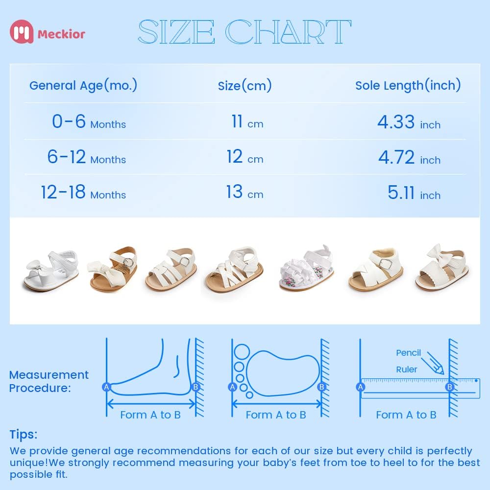 Meckior Baby Toddler Infant Girls PU Leather Soft Open Toe Summer Sandals Flower Princess Flat Shoes - Image 6