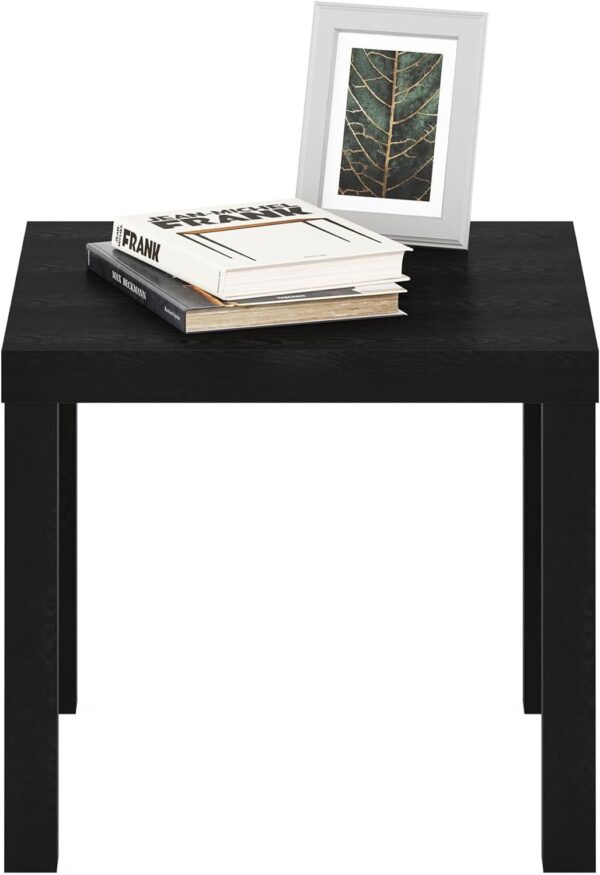 Furinno Classic Homey Square Parsons Side End Table, 1-Pack, Black - Image 4