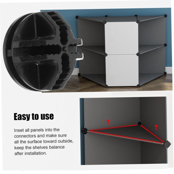 MAGICLULU 15Pcs Modular Closet Connectors Plastic Connectors for Wire Grid Cube Storage Versatile Organization for Home Office Create Custom Configurations - Image 8