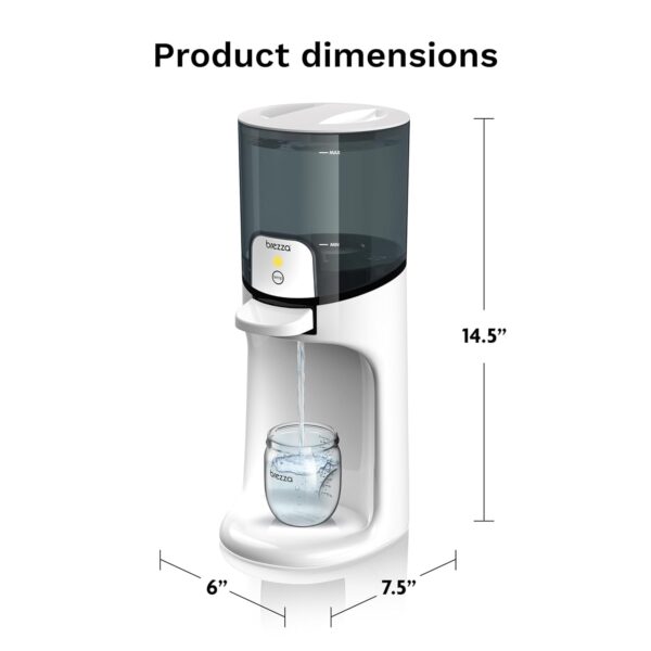 Baby Brezza Instant Baby Bottle Warmer - Fast Water Warmer Instantly Dispenses 24/7 in 3 Temperatures, White - Image 8