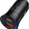 USB C Car Charger, 38W Fast Charge Car Charger Adapter PD&QC 3.0 Dual Port Cigarette Lighter USB Plug for iPhone 16e 16 15 14 13 12 11 Pro Max/Mini SE XR XS X 8,Samsung Galaxy S25 S24 S23 S22 S21 S20