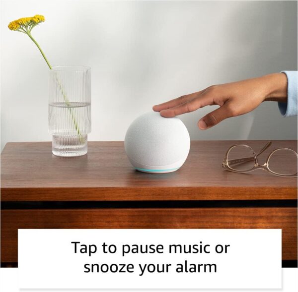Amazon Echo Dot (newest model), Vibrant sounding Alexa speaker, Great for bedrooms, dining rooms and offices, Glacier White - Image 7