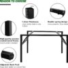 Need Home Office Desk - Large Computer Desk Sturdy Table Foldable Desk Gaming Computer Table No Assembly Required AC5BB 60 inch - Image 9