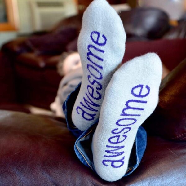 notes to self - I am Awesome Socks - Daily Inspirational Socks for Women & Men - Image 2