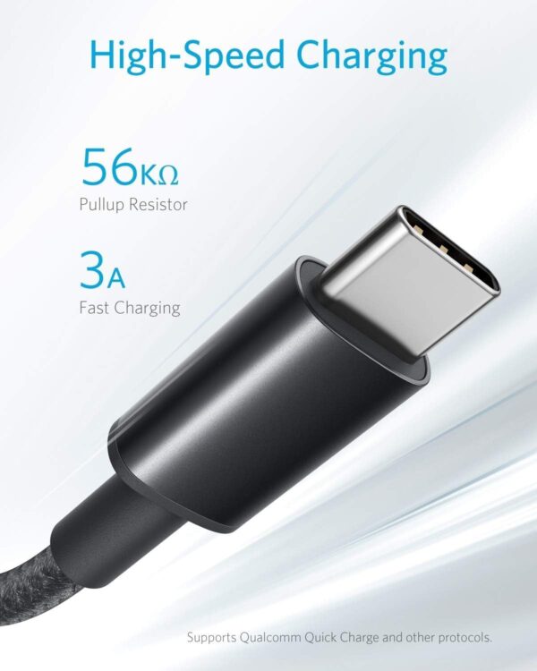 Anker Cable [2 Pack, 3FT], USB A to USB C Cable for Samsung Galaxy S10 S10+, LG V30, Beats Fit Pro and More (Black) - Image 3