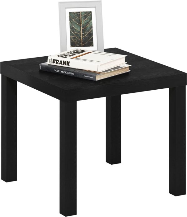 Furinno Classic Homey Square Parsons Side End Table, 1-Pack, Black - Image 5