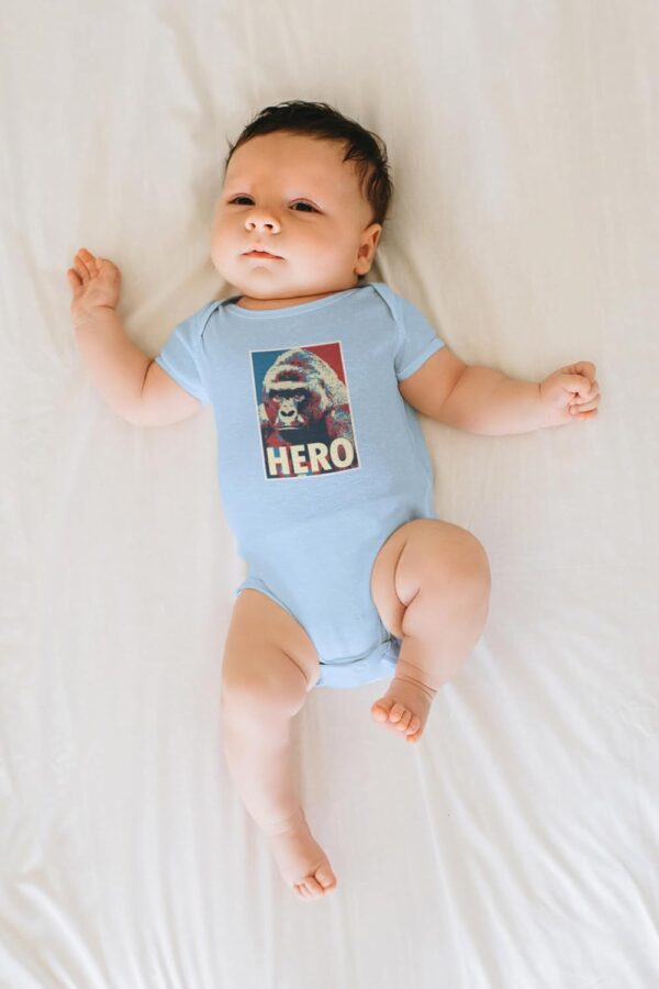 Pop Threads Harambe Pop Art Hero Meme Quote Political Clothing Infant Baby Boy Girl Bodysuit - Image 4