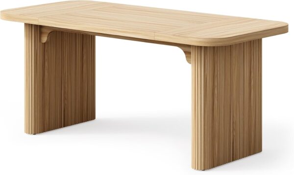 LITTLE TREE 62-Inch Home Office Computer Desk, Large Writing Desk with Textured Double Base, 5 ft Conference Meeting Seminar Table for Office - Image 8