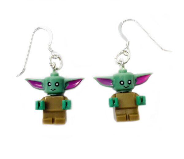 compatible with Star Wars Baby Yoda Mandaloriean Earrings STERLING SILVER Hooks Jewelry the Child Handmade May the Fourth 4th