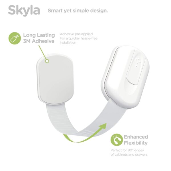 SKYLA HOMES Baby Locks (8-Pack) Child Safety Cabinet Proofing - Safe Quick and Easy 3M Adhesive Cabinet Drawer Door Latches No Screws & Magnets Multi-Purpose for Furniture Kitchen Ovens Toilet Seats - Image 5