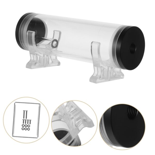 NUOBESTY Thread Computer Water Cooling Cylinder High Capacity Reservoir Tank for PC Cooling Systems Compatible with Standard Quick Connects and Configurations Black - Image 9