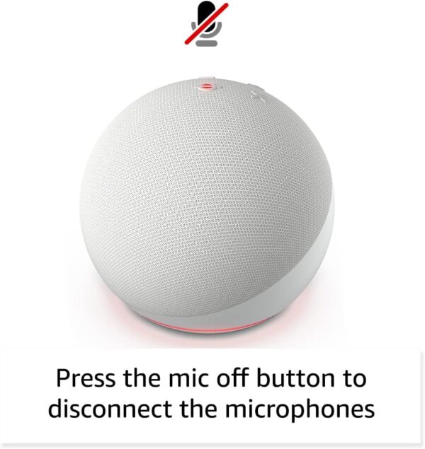 Amazon Echo Dot (newest model), Vibrant sounding Alexa speaker, Great for bedrooms, dining rooms and offices, Glacier White - Image 6