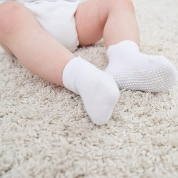 Zaples Baby Non Slip Grip Ankle Socks with Non Skid Soles for Infants Toddlers Kids Boys Girls - Image 6