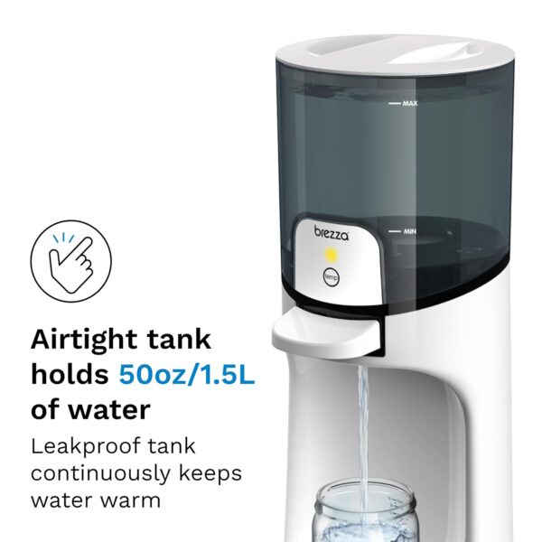 Baby Brezza Instant Baby Bottle Warmer - Fast Water Warmer Instantly Dispenses 24/7 in 3 Temperatures, White - Image 7