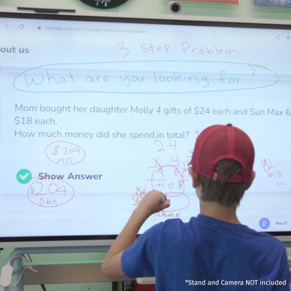 Vibe S1 4K UHD Smart Board, 75 Inch Digital Whiteboard for Office and Classroom, Electronic Presentation Meeting Device for Hybrid Work, Interative Touchscreen Display, Chrome OS and 250+ Free Apps - Image 8