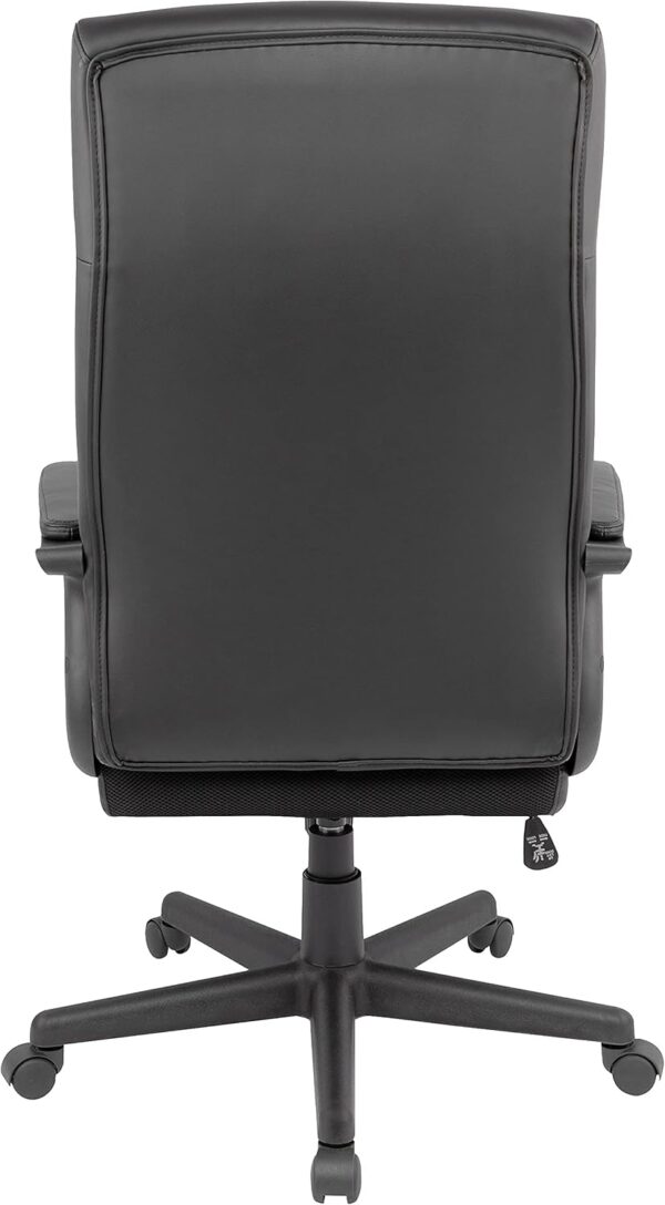 STAPLES Rutherford Ergonomic Manager & Executive Office Chair, High Back Swivel, Adjustable Height, Luxura Faux Leather, Black - Image 4