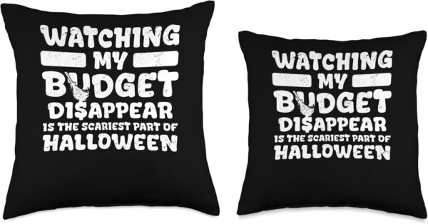 Finance Department Humor Funny Halloween Financial Advisor Throw Pillow - Image 3