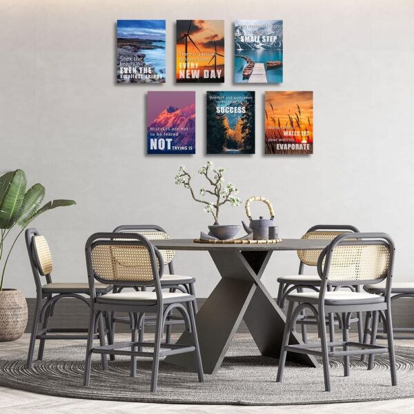 Inspirational Quotes Wall Art,Motivational Wall Art Decoration Painting, Suitable for Library, Office， Living Room,Home Deco,Tabletop/Hanging,| 6-pack(29 x 38 cm) framed 2 - Image 5