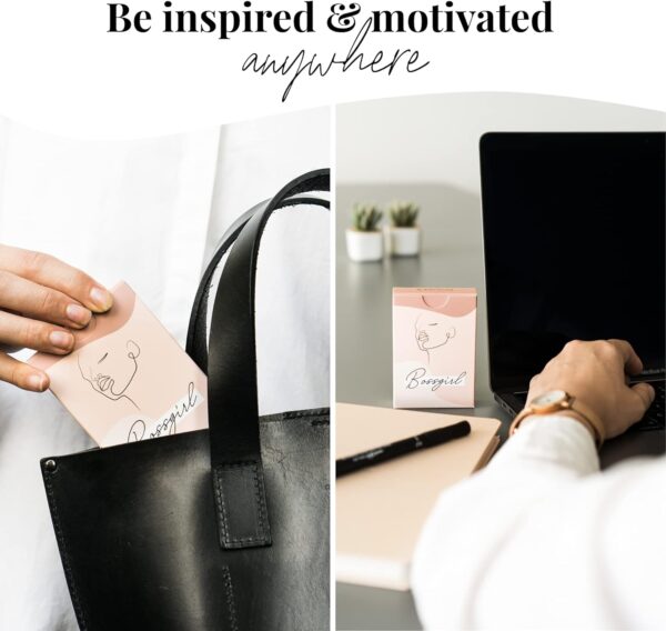 Daily Affirmation Cards for Women - 52 Inspirational & Motivational Cards with Empowering Actions for Girl Boss | Sturdy Double-Sided Deck | Positive Mindfulness Quotes for Meditation & Self Care - Image 6