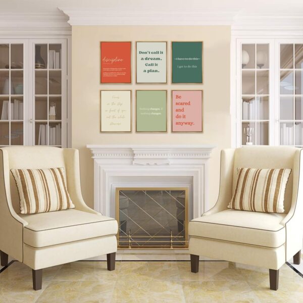 KBIERQN 6 PCS Office Motivational Wall Art Inspirational Positive Quotes Wall Decor Posters Workplace Gym Canvas Prints 8x10 Inch unFramed - Image 7