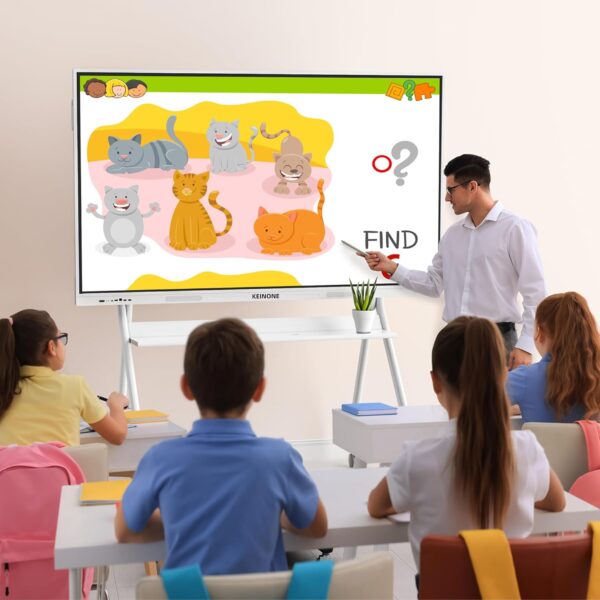 Smart Board for Classroom, 65" 8+128 GB Interactive Smartboard Built-in Android OS & Open App Ecosystem - 4K Touchscreen Electronic Digital Whiteboard for Home Office School Studio - Image 3