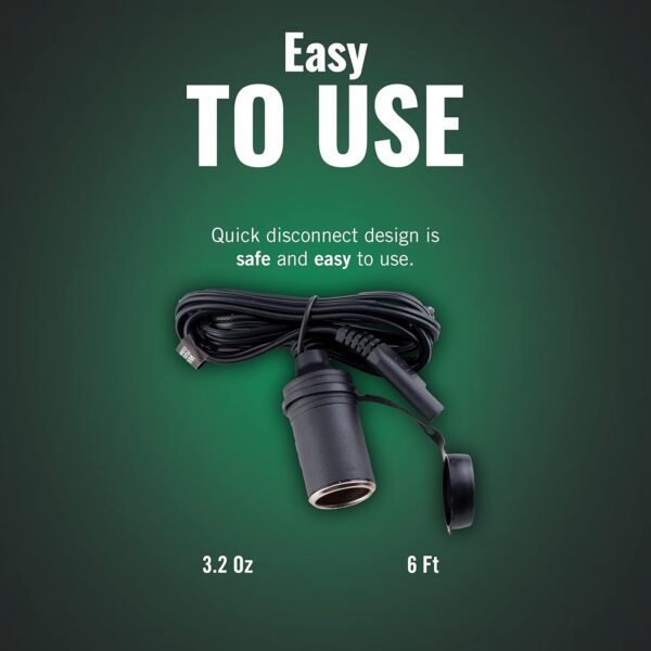 Battery Tender Female Cigarette Adapter Accessory Cable - 12 Volt Lighter Socket with 5 Foot Charging Cable for Battery to Battery - Perfect for Charging DC Electronics - 081-0069-8 - Image 6