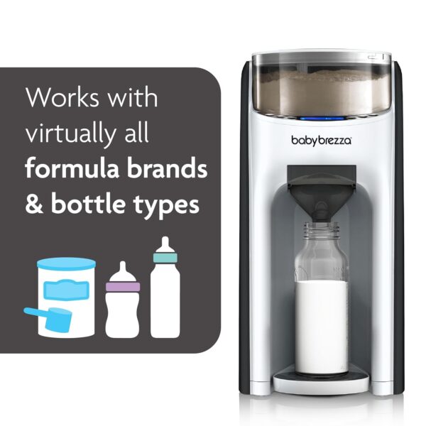 Baby Brezza New and Improved Formula Pro Advanced Formula Dispenser Machine - Automatically Mix a Warm Formula Bottle Instantly - Easily Make Bottle with Automatic Powder Blending, White - Image 4