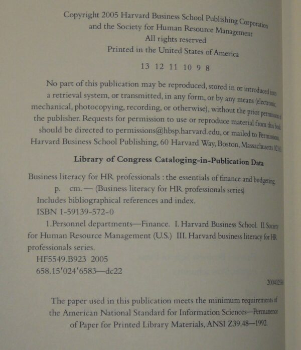 The Essentials Of Finance And Budgeting (Business Literacy for HR Professionals) - Image 2