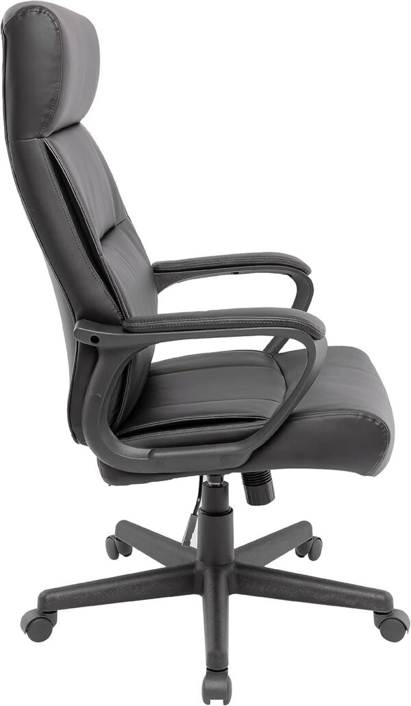 STAPLES Rutherford Ergonomic Manager & Executive Office Chair, High Back Swivel, Adjustable Height, Luxura Faux Leather, Black - Image 7