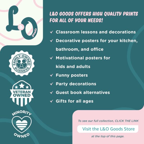 L&O Goods Inspirational Wall Art Decor Posters | Motivational Posters | Positive Quotes & Sayings | Six 8 x 10 Art Prints (Not Framed) Perfect Decorations For Any Room | Set 1 - Image 7