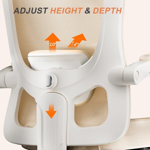 GTRACING Ergonomic High-Back Office Chair with Strong Adjustable Lumbar Support Breathable Mesh Gaming Chair with Wide Seat Footrest Sturdy Computer Desk Chair with SGS Certified Class 3 Gas Cylinder - Image 4