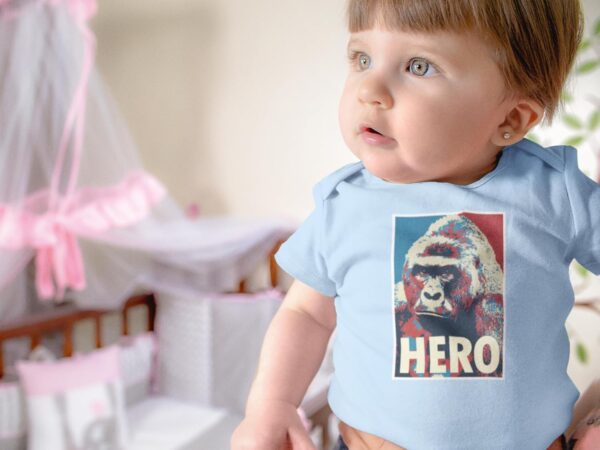Pop Threads Harambe Pop Art Hero Meme Quote Political Clothing Infant Baby Boy Girl Bodysuit - Image 6