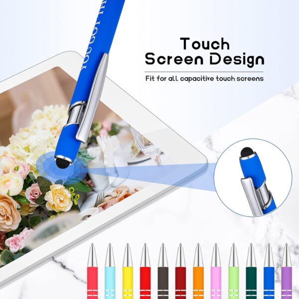 Zonon 12 Pcs Inspirational Pens Bulk Motivational Ballpoint Pen with Stylus Tip Inspirational Graduation Gifts for Teacher Coworkers School Office Supplies Black Ink(Assorted Color,Motivational Style) - Image 3