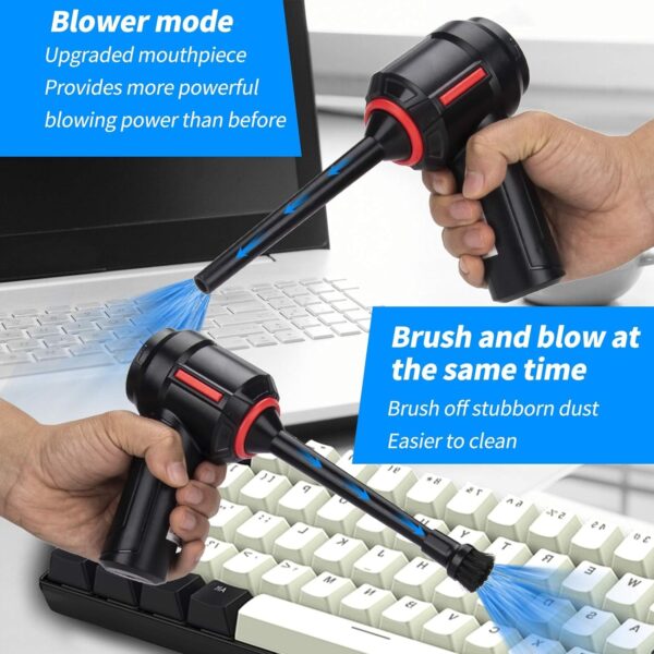 Air Duster - Computer Vacuum Cleaner - for Keyboard Cleaning- Cordless Canned Air- Powerful - Energy-Efficient(Air-01) - Image 2