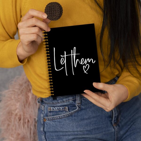 Let Them Inspirational Notebook Journal, Motivational Mental Health Journals for Women Men, Self Love Gifts, Positivity Gifts, Hardcover Spiral Notebook 5.5x8.3 Inch (Black) - Image 5