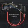 SinLoon 12V Car Cigarette Lighter Splitter Adapter with 2 Independent Switches 16AWG Cigarette Lighter 1 Male to 2 Female Sockets Y Splitter Power Cable with 15A Fuse 0.3M/1FT - Image 4