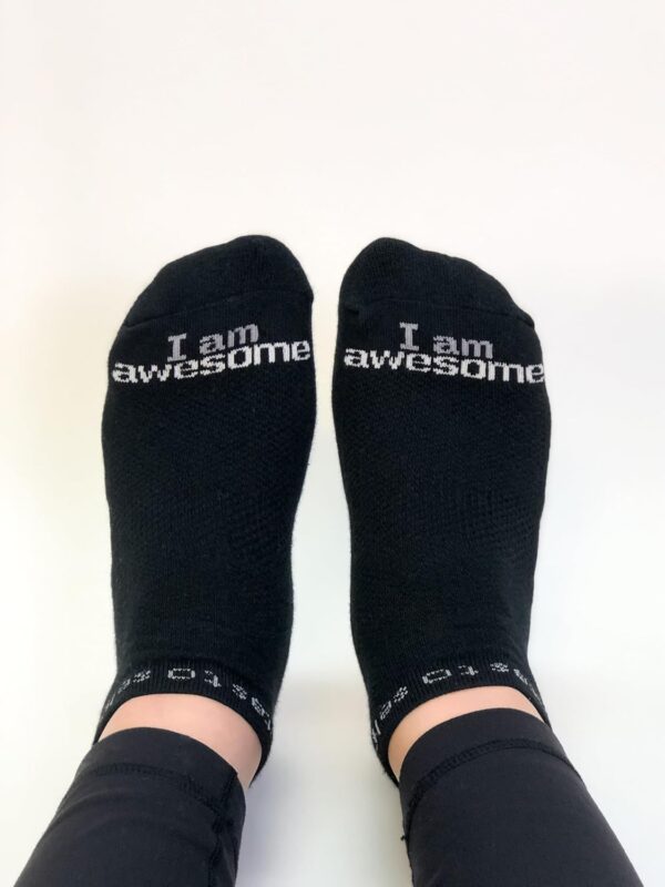 notes to self - I am Awesome Socks - Daily Inspirational Socks for Women & Men - Image 3
