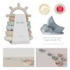Moonkie Stacks of Circles Soft Teething Toy | Educational Learning Baby Toy | Stacking Ring Toys for Babies Boy and Girl | 7 Piece Teethers Set - Image 6