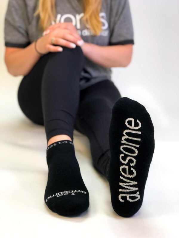 notes to self - I am Awesome Socks - Daily Inspirational Socks for Women & Men - Image 4