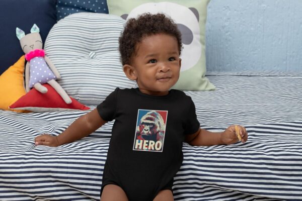 Pop Threads Harambe Pop Art Hero Meme Quote Political Clothing Infant Baby Boy Girl Bodysuit - Image 5