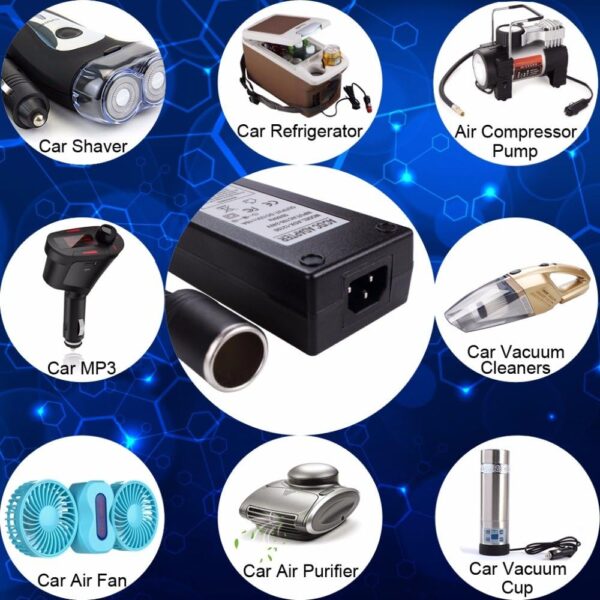 AC to DC Power Adapter Converter 12V 10A Car Cigarette Lighter Socket Charger - Image 2