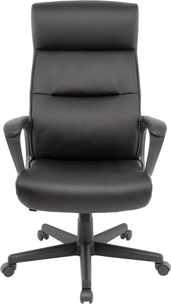 STAPLES Rutherford Ergonomic Manager & Executive Office Chair, High Back Swivel, Adjustable Height, Luxura Faux Leather, Black - Image 5