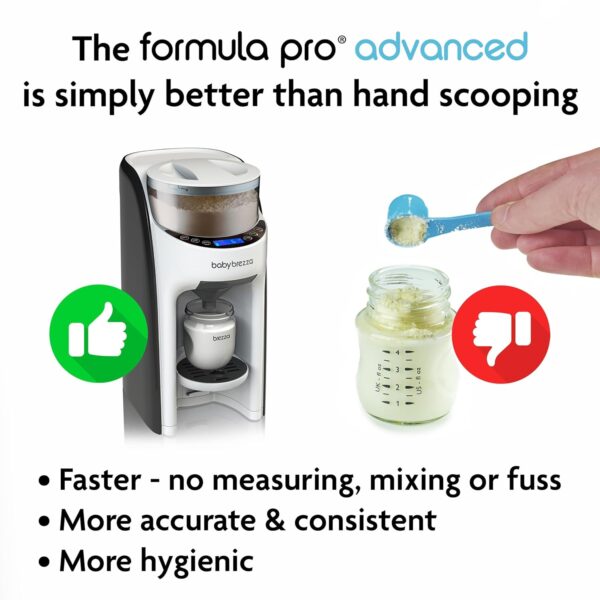 Baby Brezza New and Improved Formula Pro Advanced Formula Dispenser Machine - Automatically Mix a Warm Formula Bottle Instantly - Easily Make Bottle with Automatic Powder Blending, White - Image 6