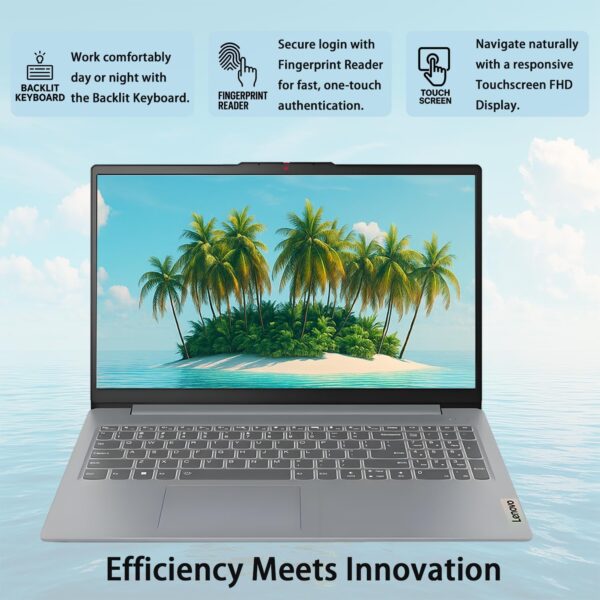 Lenovo IdeaPad 3 Business Laptop, Touchscreen, Backlit Keyboard, Intel Core i5-1235U Processor, 15.6" FHD, 12GB RAM, 512GB SSD, Fingerprint Reader, Windows 11 Pro with Microsoft Office 365, WOWPC USB - Image 4