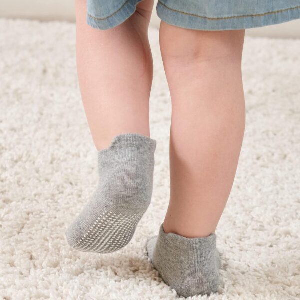 Zaples Baby Non Slip Grip Ankle Socks with Non Skid Soles for Infants Toddlers Kids Boys Girls - Image 8