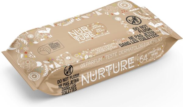 Nurture Baby Ultra Soft Premium Quality Baby Wet Wipes by BioBag, White, 768 Count, Chemical Free, Fragrance Free, Eco Friendly, Hypoallergenic