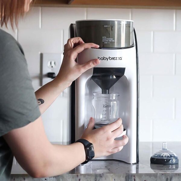 Baby Brezza New and Improved Formula Pro Advanced Formula Dispenser Machine - Automatically Mix a Warm Formula Bottle Instantly - Easily Make Bottle with Automatic Powder Blending, White - Image 9